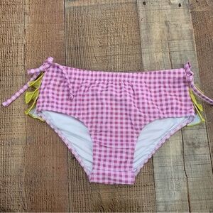 Oopsie Daisy girls purple and white gingham plaid bikini swim bottoms -10